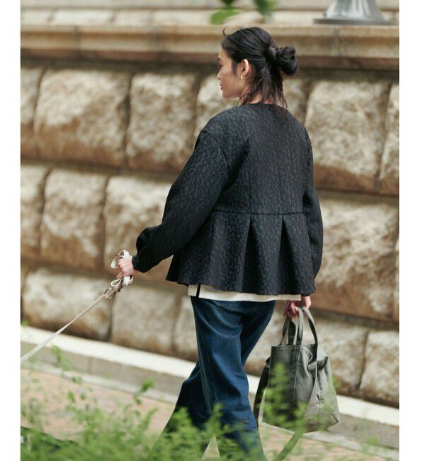 UNITED ARROWS green label relaxing「［size SHORTあり］fleurie(フルリー) ジャガード ジャケット」|ノーカラージャケット|