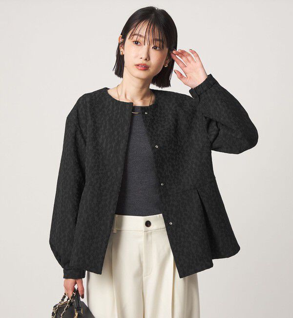 UNITED ARROWS green label relaxing「［size SHORTあり］fleurie(フルリー) ジャガード ジャケット」|ノーカラージャケット|