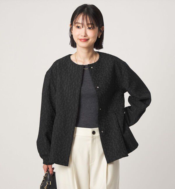 UNITED ARROWS green label relaxing「［size SHORTあり］fleurie(フルリー) ジャガード ジャケット」|ノーカラージャケット|