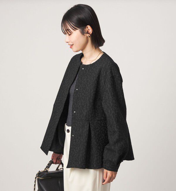 UNITED ARROWS green label relaxing「［size SHORTあり］fleurie(フルリー) ジャガード ジャケット」|ノーカラージャケット|