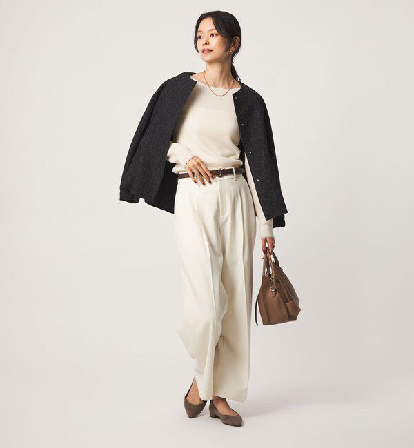 UNITED ARROWS green label relaxing「ウール リブ ボートネック ニット プルオーバー ウォッシャブル」|ニット・セーター|