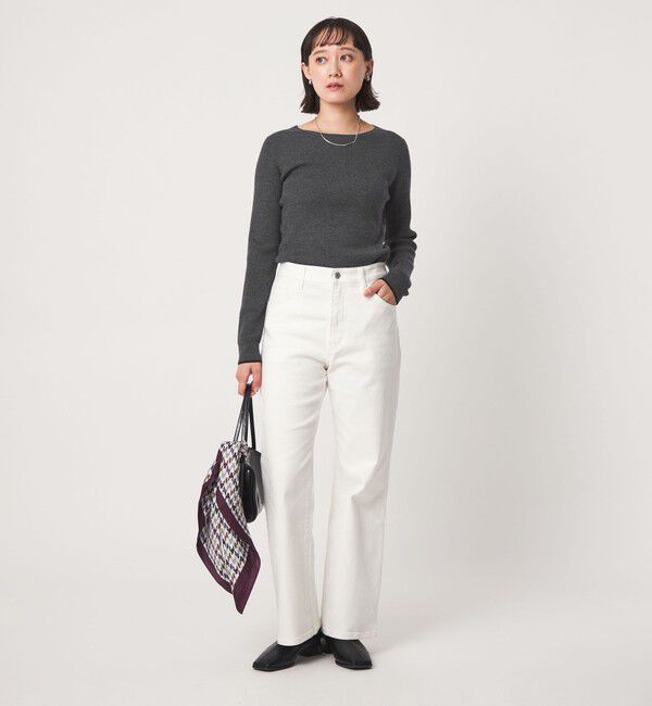 UNITED ARROWS green label relaxing「ウール リブ ボートネック ニット プルオーバー ウォッシャブル」|ニット・セーター|