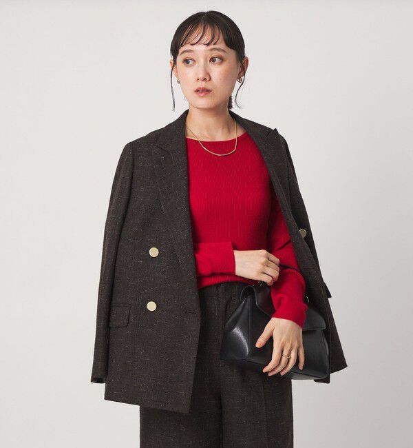 UNITED ARROWS green label relaxing「ウール リブ ボートネック ニット プルオーバー ウォッシャブル」|ニット・セーター|