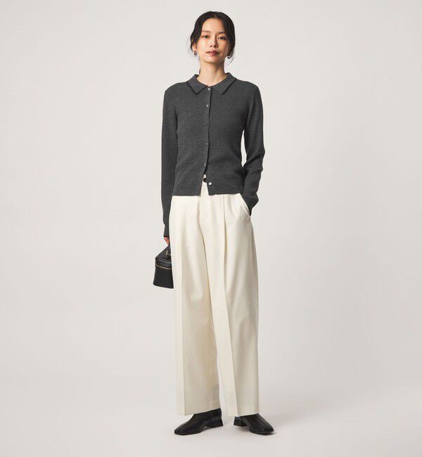 UNITED ARROWS green label relaxing「ウール リブ 襟付き ニット カーディガン ウォッシャブル」|カーディガン|