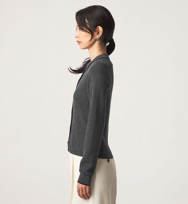 UNITED ARROWS green label relaxing「ウール リブ 襟付き ニット カーディガン ウォッシャブル」|カーディガン|