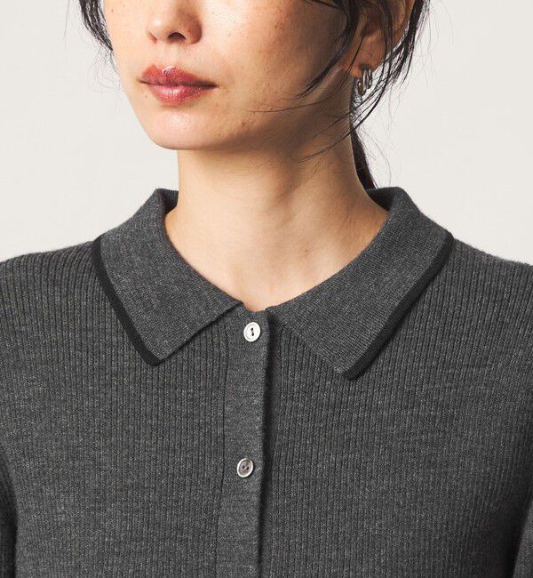 UNITED ARROWS green label relaxing「ウール リブ 襟付き ニット カーディガン ウォッシャブル」|カーディガン|