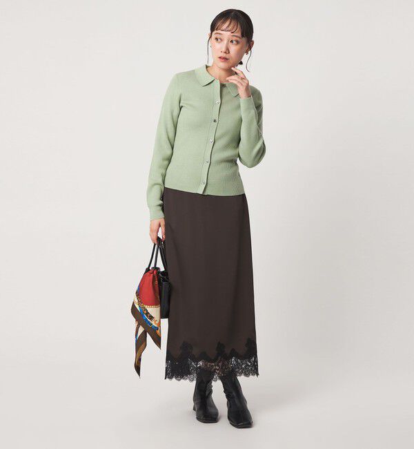 UNITED ARROWS green label relaxing「ウール リブ 襟付き ニット カーディガン ウォッシャブル」|カーディガン|