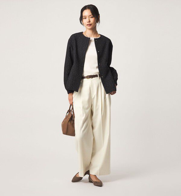 UNITED ARROWS green label relaxing「［size SHORT/TALLあり］Daily Chic サキソニー ワイド パンツ」|スラックス|
