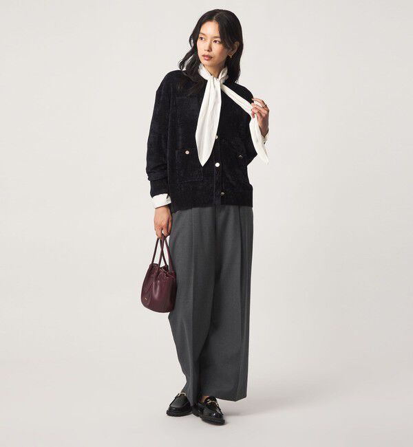 UNITED ARROWS green label relaxing「［size SHORT/TALLあり］Daily Chic サキソニー ワイド パンツ」|スラックス|