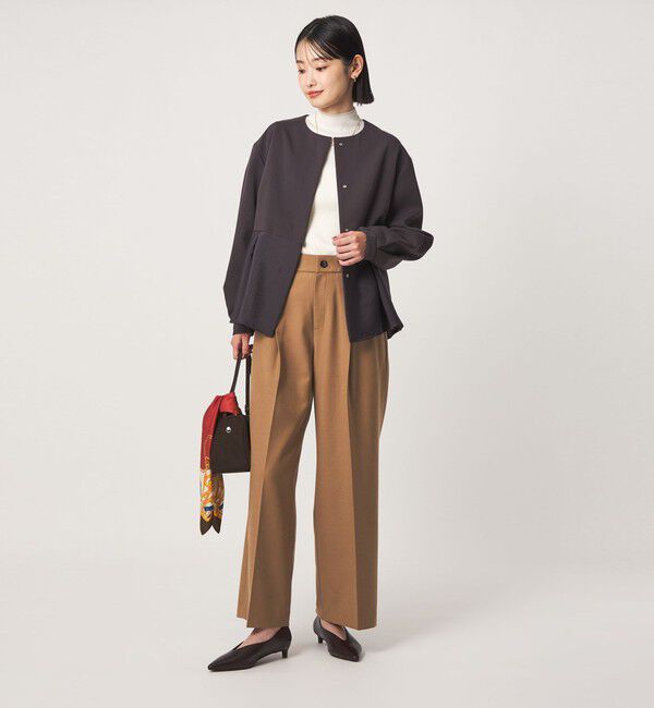 UNITED ARROWS green label relaxing「［size SHORT/TALLあり］Daily Chic サキソニー ワイド パンツ」|スラックス|