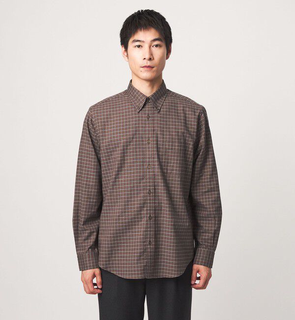 UNITED ARROWS green label relaxing「ナチュラルフィット ビエラチェック ボタンダウン 長袖 シャツ」|シャツ・ブラウス|