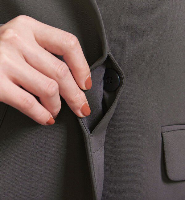 BEAUTY&YOUTH UNITED ARROWS「【WEB限定 Wardrobe DAILY MINIMAL】ダブルクロス カラーレスジャケット ウォッシャブル」|ノーカラージャケット|