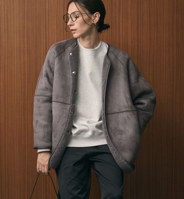 BEAUTY&YOUTH UNITED ARROWS「【WEB限定】ボア&times;フェイクムートン リバーシブルジャケット 」|その他|