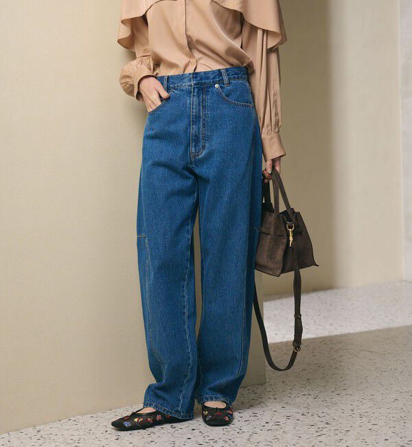 BEAUTY&YOUTH UNITED ARROWS「【WEB限定】カーブ デニムパンツ」|デニム|NAVY