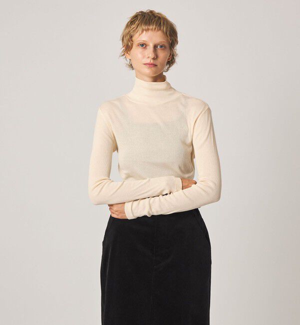 STEVEN ALAN「＜Steven Alan＞コットン シルク リブ タートルネック プルオーバー」|Tシャツ・カットソー|