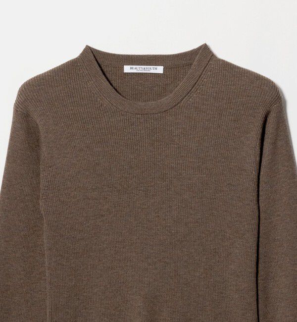 BEAUTY&YOUTH UNITED ARROWS「リブライン ニットプルオーバー ウォッシャブル」|ニット・セーター|