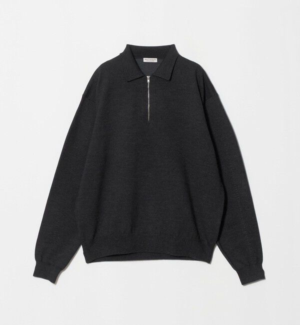 BEAUTY&YOUTH UNITED ARROWS「ハイブリッド ウール ハーフジップ ポロニット ウォッシャブル」|ニット・セーター|