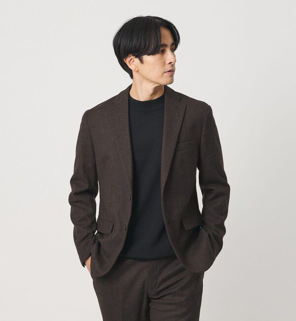 BEAUTY&YOUTH UNITED ARROWS「ストレッチ サキソニー 2ボタン ジャケット セットアップ対応」|テーラードジャケット|