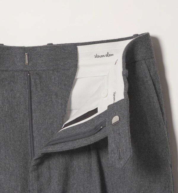 STEVEN ALAN「＜Steven Alan＞ ブラッシュド フランネル インツープリーツ ドレス トラウザーズ II」|スラックス|