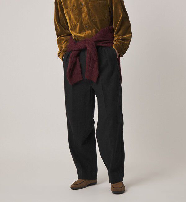 STEVEN ALAN「＜Steven Alan＞ ブラッシュド フランネル インツープリーツ ドレス トラウザーズ II」|スラックス|