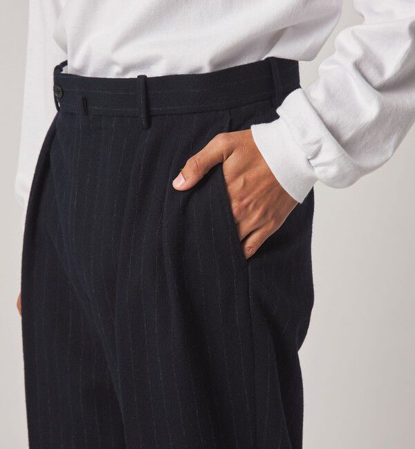 STEVEN ALAN「＜Steven Alan＞ ブラッシュド フランネル インツープリーツ ドレス トラウザーズ II」|スラックス|
