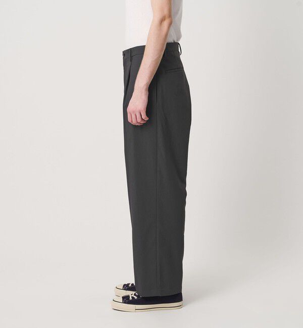 BEAUTY&YOUTH UNITED ARROWS「カルゼ ナイロン 1プリーツ テーパード パンツ NO.10」|チノ|