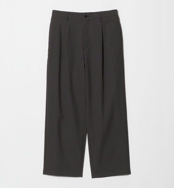BEAUTY&YOUTH UNITED ARROWS「カルゼ ナイロン 1プリーツ テーパード パンツ NO.10」|チノ|