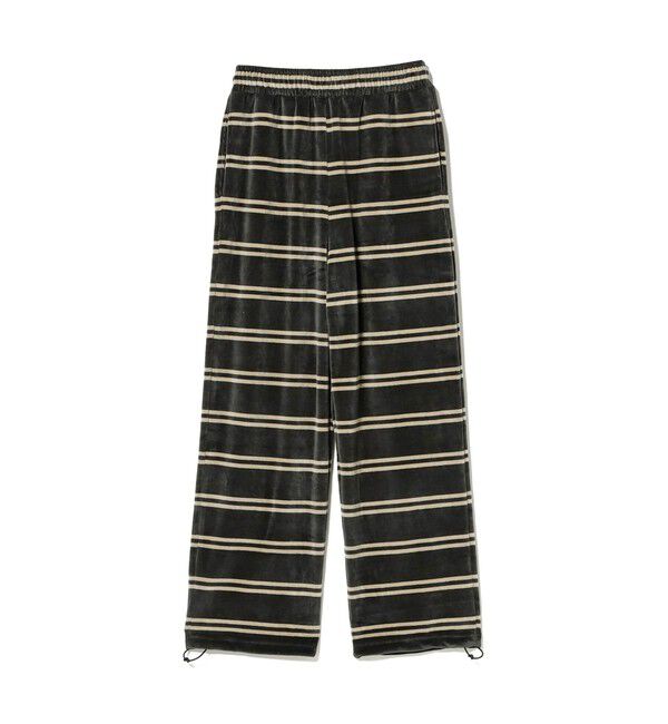 BEAMS SELECTION for WOMEN「【別注】Healthknit / ボーダー ベロア イージーパンツ」|チノ|