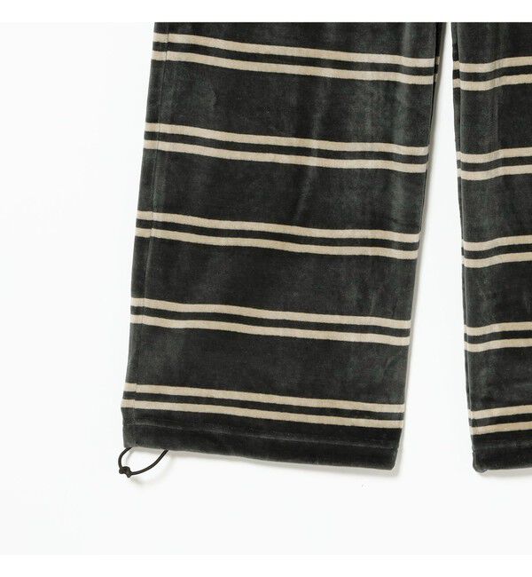 BEAMS SELECTION for WOMEN「【別注】Healthknit / ボーダー ベロア イージーパンツ」|チノ|