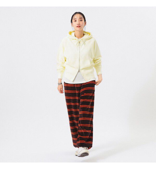 BEAMS SELECTION for WOMEN「【別注】Healthknit / ボーダー ベロア イージーパンツ」|チノ|