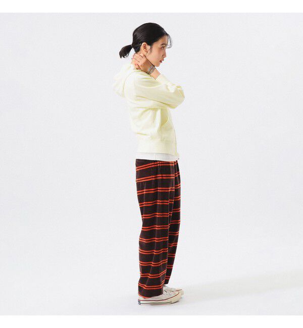 BEAMS SELECTION for WOMEN「【別注】Healthknit / ボーダー ベロア イージーパンツ」|チノ|