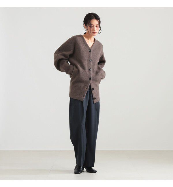 Demi-Luxe BEAMS 「ウール Vネック ニットブルゾン」|ブルゾン・スタジャン|