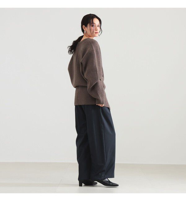 Demi-Luxe BEAMS 「ウール Vネック ニットブルゾン」|ブルゾン・スタジャン|