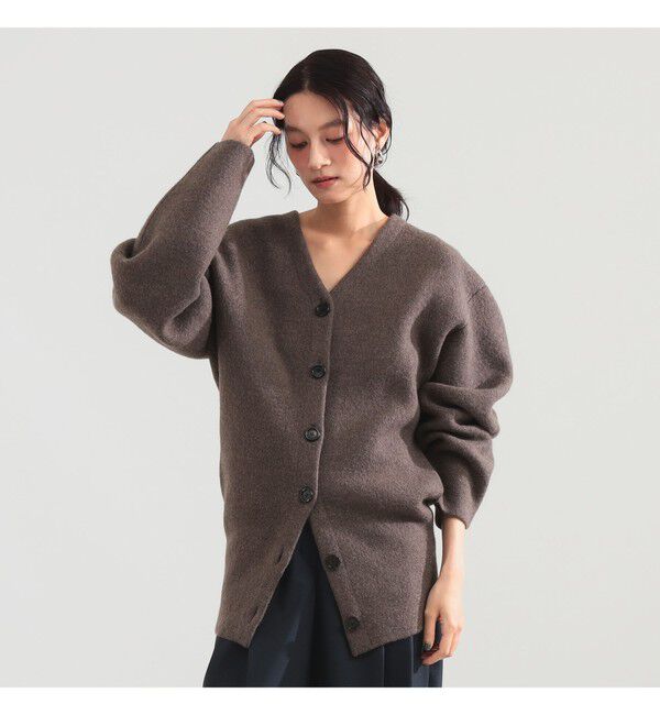 Demi-Luxe BEAMS 「ウール Vネック ニットブルゾン」|ブルゾン・スタジャン|