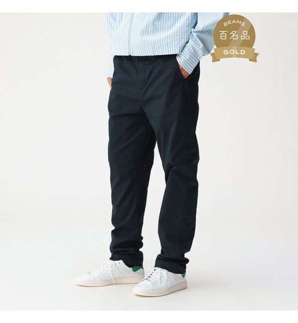 BEAMS「BEAMS｜ストレッチテーパードチノ」|チノ|NAVY