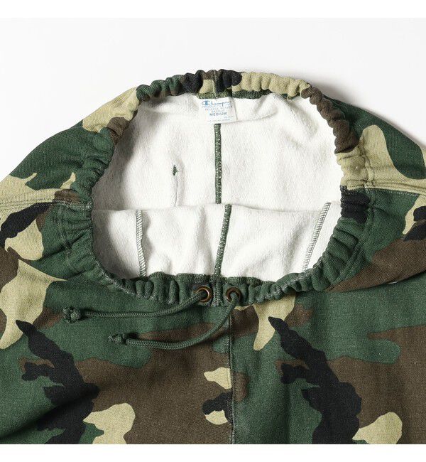 BEAMS「【別注】Champion / リバースウィーブ（R）カモ ワイド パンツ」|チノ|