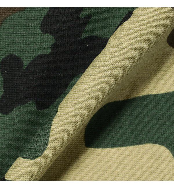 BEAMS「【別注】Champion / リバースウィーブ（R）カモ ワイド パンツ」|チノ|