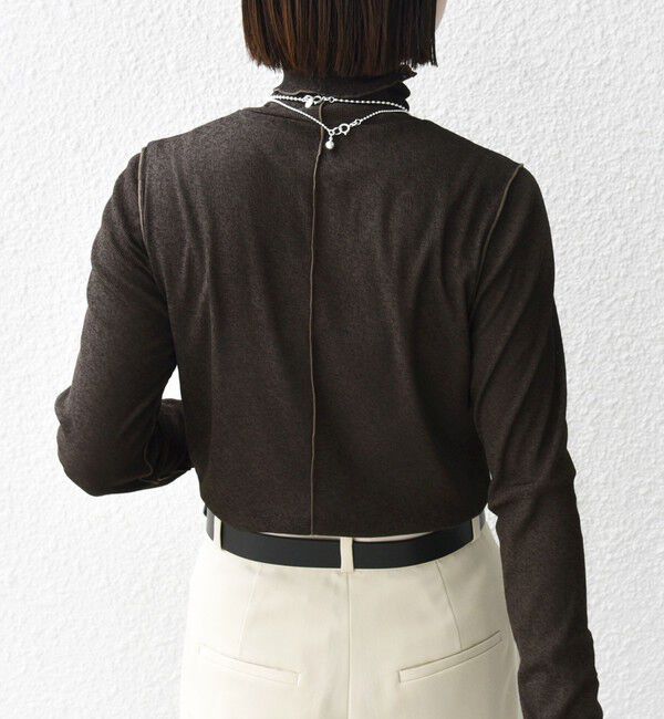 SHIPS for women「〈手洗い可能〉ドライタッチ リブ タートル」|Tシャツ・カットソー|