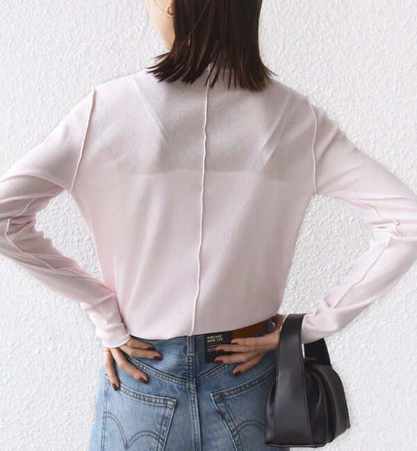 SHIPS for women「〈手洗い可能〉ドライタッチ リブ タートル」|Tシャツ・カットソー|