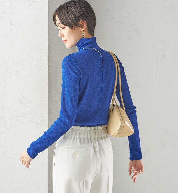 SHIPS for women「〈手洗い可能〉ドライタッチ リブ タートル」|Tシャツ・カットソー|