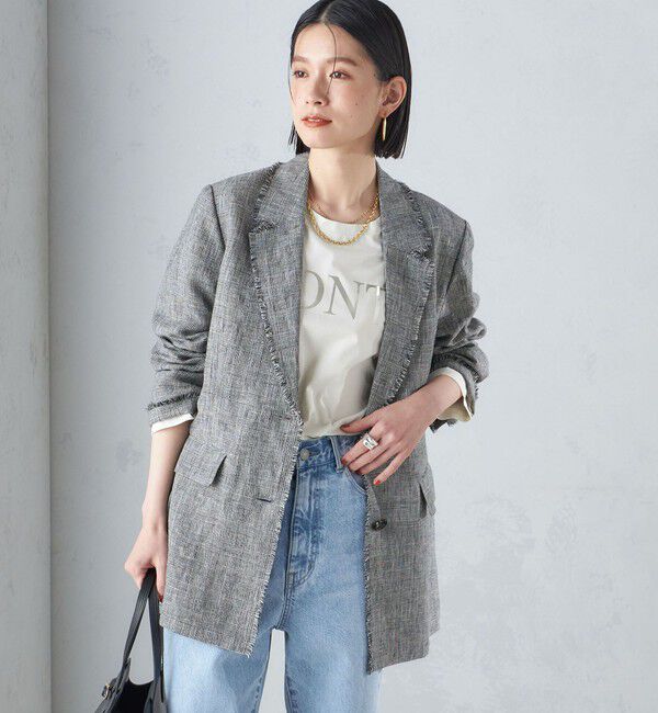 SHIPS for women「ローズ ペトール ロング スリーブ プリント TEE」|Tシャツ・カットソー|