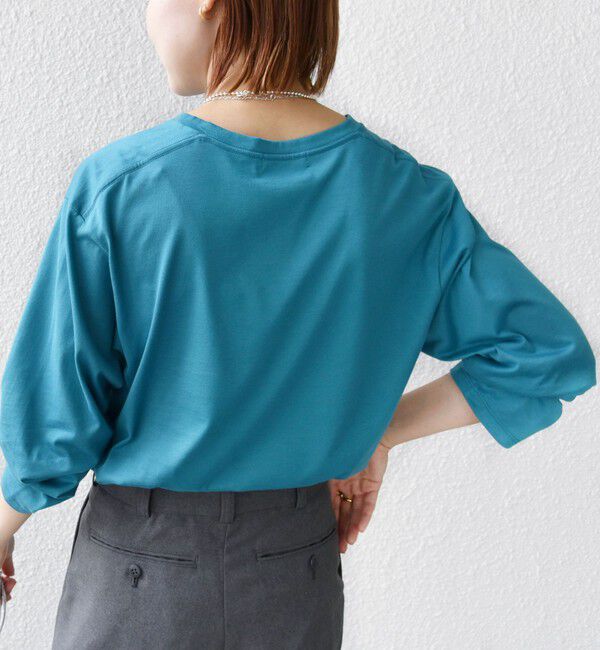 SHIPS for women「ローズ ペトール ロング スリーブ プリント TEE」|Tシャツ・カットソー|