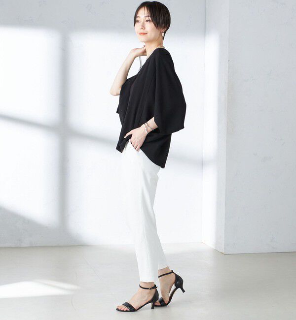 SHIPS for women「〈接触冷感 / 手洗い可能〉アセテート混 バック サテン ドルマン ブラウス」|シャツ・ブラウス|