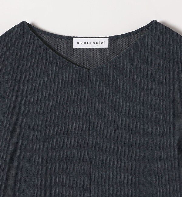 quaranciel「quaranciel:〈洗濯機可能〉ポリエステル ベロア ドロスト ルーズ プルオーバー」|Tシャツ・カットソー|
