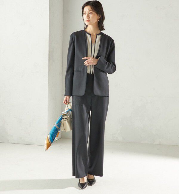 SHIPS for women「〈手洗い可能〉DELEGANT  ストレート パンツ（セットアップ対応）」|その他|