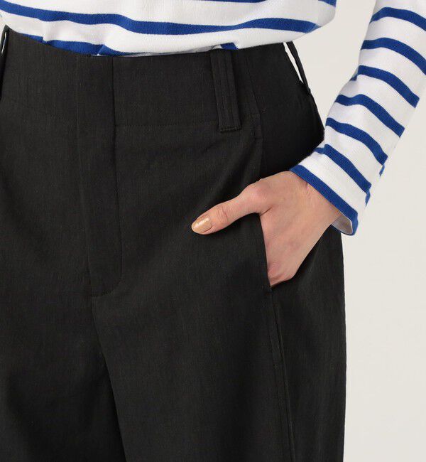 MACPHEE「レーヨンリネンコットン フレアクロップドパンツ」|その他|