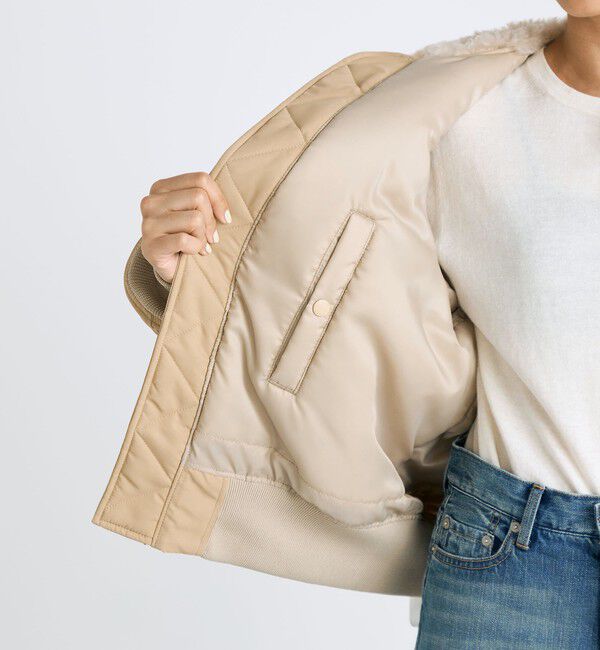 TOMORROWLAND BUYING WEAR「【別注】HYKE FAUX SHEARLING TYPE MA-1JACKET」|ブルゾン・スタジャン|