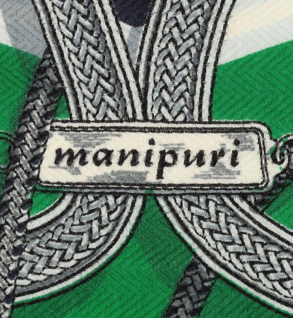 TOMORROWLAND GOODS「manipuri ウールシルクストールヘリンボーン ジョッキー」|バンダナ・スカーフ|