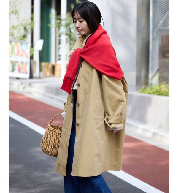 SLOBE IENA「《追加》ドルマンスリーブコート」|ステンカラーコート|