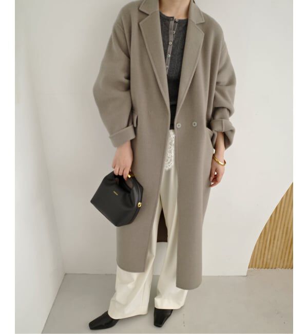 SLOBE IENA「《シリーズあり/追加予約》souple woolダブルフェイスチェスターコート」|チェスターコート|